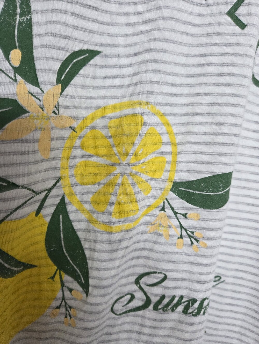 Green Envelope Limoncello Capri-Italy Striped Lemon Graphic Tee - Grey striped - Picture 3 of 4